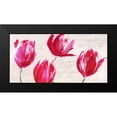 thumbnail image 2 of Muriel, Phelipau 14x9 Black Modern Framed Museum Art Print Titled - Crimson Tulips, 2 of 5