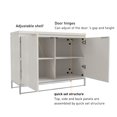thumbnail image 3 of Boyel Living 2 Doors Sideboard Buffet Cabinet,Modern Buffet Storage Cabinet Kitchen Cupboard Console Table for Living Room,White, 3 of 5