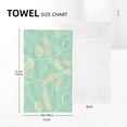 thumbnail image 3 of ZNDUO Microfiber Bath Towel, Green Plant Leaf Texture Pattern Towels for Bathroom, 27.5x16 in, 3 of 7