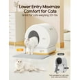 thumbnail image 6 of Smart Automatic Self-Cleaning Kitty Litter Box, APP Control/Integrated Safety Protection, Yellow, 6 of 6