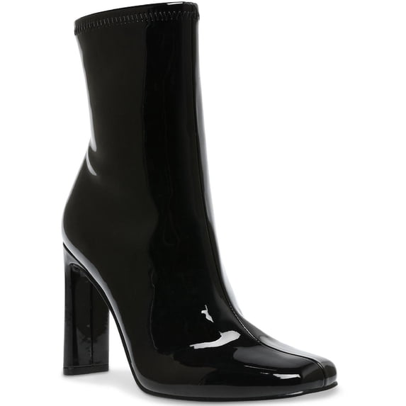 Steve Madden Womens Leana Patent Ankle Ankle Boots