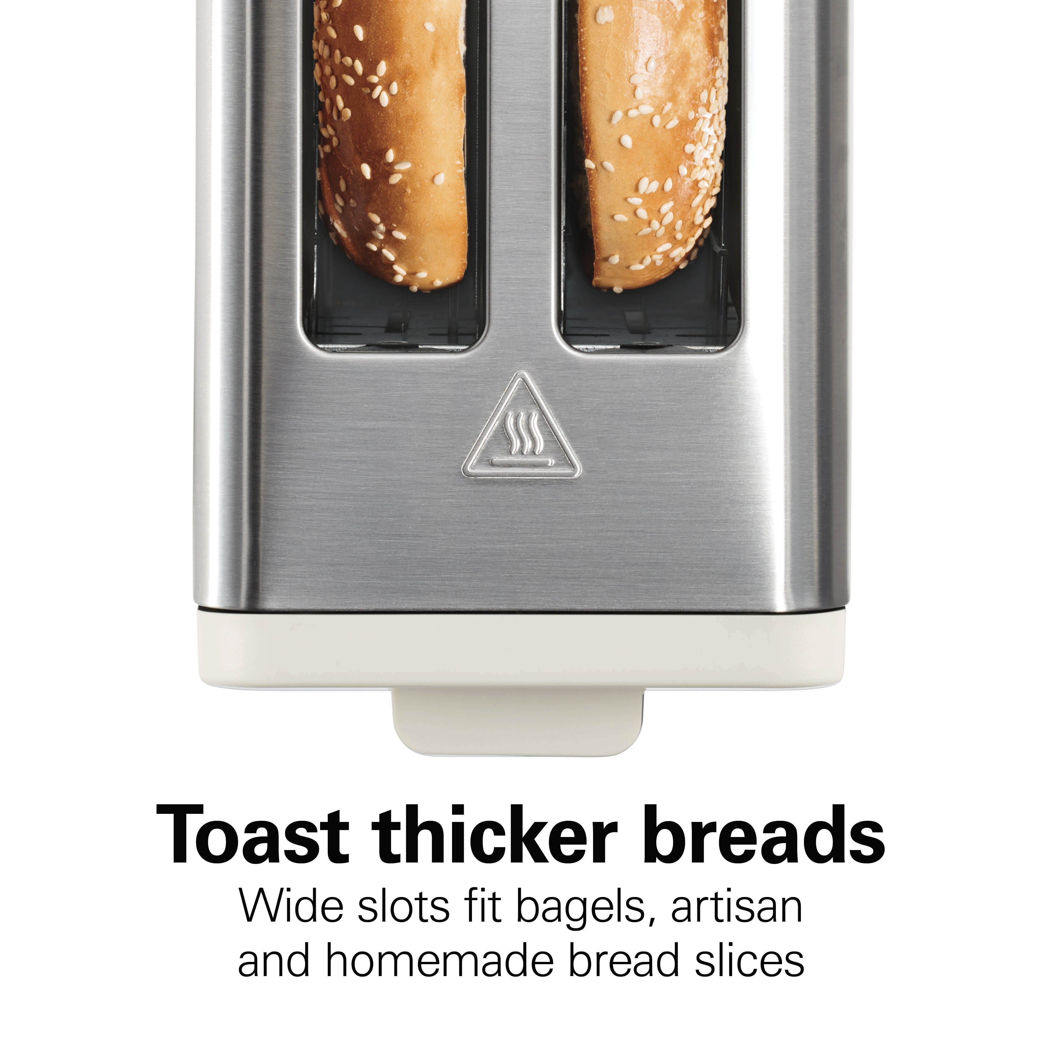 Hamilton Beach Contemporary 2 Slice Toaster with Wide Slots, Bagel Function, Toast Boost, Auto Shutoff, Sandstone