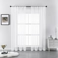 thumbnail image 2 of Rosnek 2 Panels White Sheer Curtains 63 Inches Long, Rod Pocket Elegant Window Voile Sheer for Living Room Bedroom Kitchen, 54" x 63", 2 of 9