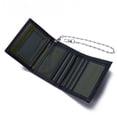 thumbnail image 5 of Men Canvas ID credit Card Holder Clutch Bifold Coin Purse Chain Wallet Pocket, 5 of 5