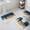 Multicolor, variant on Blue Gold Bath Mat 3 Piece Bathroom Rug Set, Modern Street Art Splatter Foil Painting Non Slip Bath Rug Contour Mat and Toilet Lid Cover, Absorbent Shower Mats Soft Bath Rugs and Mats Sets