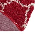 thumbnail image 5 of Unique Loom Trellis Shag Collection Area Rug - Ruby (7' 10" Round Burgundy Red/Ivory), 5 of 11