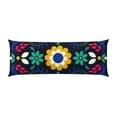 thumbnail image 2 of Lsque Colorful Mexican Flower Body Pillow Case Cover,Ultra-Soft Microfiber Bed Pillow Cases 20x54 inches,Elegant Bedding,Breathable Durable Pillow Cover with Envelope Closure, 2 of 8