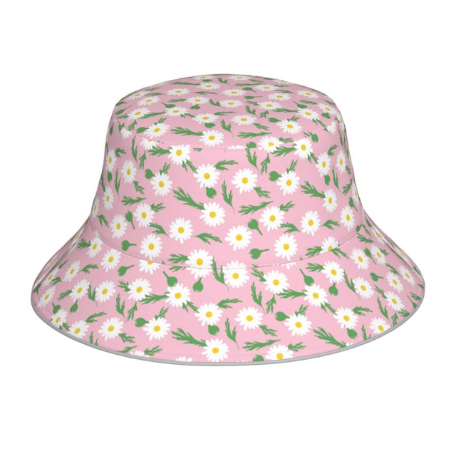 Fotbe Daisies Flowers Sombrero Tipo Pescador con Estampado – Sombrero de Sol de Algodón de Moda para Playa, Golf, Pesca