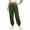 Green, variant on Wide Leg Womens Pants Baggy sweatpants Womens Solid Color Drawstring Furry Casual Warm Wide-leg Cuffed Warm Trousers Navy 2X