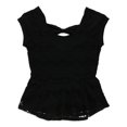 thumbnail image 1 of American Rag Blusa de crochet con pajarita para mujer, negro, mediano American Rag Pull-over, 1 of 2