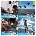 thumbnail image 5 of Riousery Camera Glasses 1080P HD Transparent Smart Anti Shake Video Recording DV for Cycling Outdoor Sports First Person View Action Camera Built-in Battery 6.69 in / 17 cm, 5 of 5
