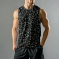thumbnail image 2 of WTOBBY Men's Military Camo Print Sports Casual Sleeveless Vest Lightweight Quick-Drying For Fitness Running Activities Comfort Beach Design Modern Breathable Active Wear,Black M, 2 of 4