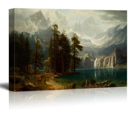 - wall26 Sierra Nevada in California by Albert Bierstadt Giclee Canvas Prints Wrapped Gallery Wall Art, Stretched & Framed Ready to Hang, 16