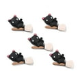 thumbnail image 1 of Cat with Besom Opaque Resin Cabochons for Halloween Black 18.5x28.5x6.5mm, 1 of 4
