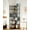 Black, variant on Kicctian 7-Tier Industrial Corner Shelf, Wood and Metal Frame Large Bookcase, Freestanding Display Shelf for Living Room, Home Office, Bedroom,Brown