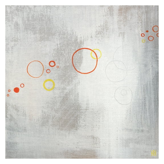 Masterpiece Art Gallery Asteroids II Circular Abstract By Stephanie Hang Canvas Art Print 35" x 35"