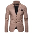 thumbnail image 5 of Traje decorativo de múltiples botones de moda para hombre de primavera con código europeo, traje de cuello alto con personalidad para hombre, 5 of 5