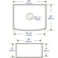 thumbnail image 2 of ALFI Brand ABFC2420-W White Smooth Curved Apron 24" x 20" Single Bowl Fireclay Farm Sink with Grid, 2 of 11