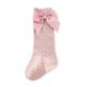 thumbnail image 1 of Calcetines hasta la rodilla de malla para bebé, medias finas de algodón peinado con lazo de princesa para niña recién nacida, primavera y verano, 1 of 4