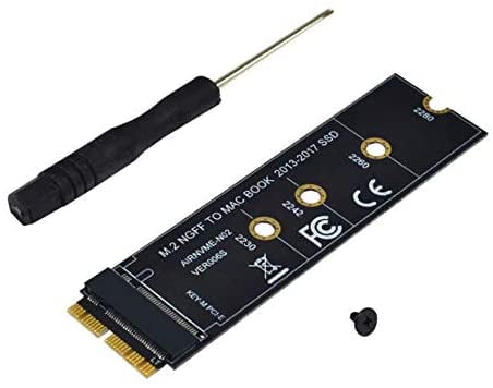 Arestech M.2 NVME SSD Convert Adapter for Upgraded MacBook Air Pro Retina Mid 2013-2017 NVME/AHCI SSD Upgraded Kit for A1465 A1466 A1398 A1502 