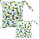 thumbnail image 1 of Paquete de 2 bolsas secas húmedas reutilizables impermeables para bebés, bolsa organizadora grande impermeable lavable para colgar con cremallera doble bolsa de pañales con impresión oso de fresa Juguete, 1 of 6