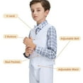 thumbnail image 4 of ETHAN White Suits for Boys 5 Piece Slim Fit Church Set for Wedding Young Boys Suit Size 20, 4 of 8