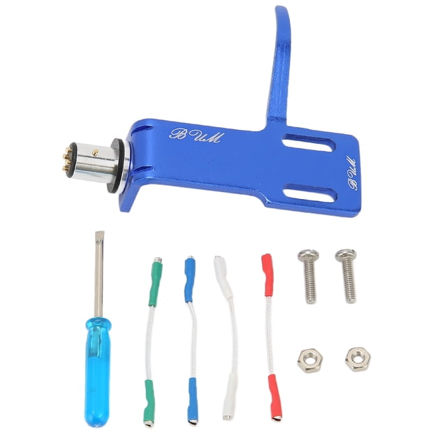 Cabezal de tocadiscos de fonógrafo, de aleación de aluminio, para sujetar cartuchos de tocadiscos, color azul