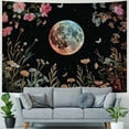 thumbnail image 4 of ONETECH Moon Flower Plants Tapestry Botanical Floral Tapestries Moonlit Aesthetic Wildflower Tapastry's Wall Hanging for Bedroom Living Room Decor, 4 of 6