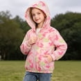 thumbnail image 5 of DJDLJWCJ Teen Girls Windproof Jacket Cute Print Zip Up Jacket Long Sleeve Windbreaker Jacket Pink Size 11, 5 of 9