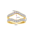 thumbnail image 2 of Round White Cubic Zirconia Solitaire Enhancer Guard Ring 10k Yellow Gold Ring Size - 4.5, 2 of 3