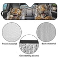 thumbnail image 6 of XYZCANDO Cute Tiger Windshield Sun Shade Aluminum Foil Film Car Winshied Sunshade Compatible with 2007-2024 Wrangler Rubicon Sahara TJ JK JKU 2 & 4 Door 51.57 in *16.14 in, 6 of 7