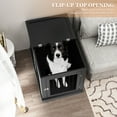 thumbnail image 2 of Furniture Style Dog Crate with Cushion, Dog Kennel Medium, Pet Crates, Dog Cage for Small and Medium Dogs, Decorative Dog Kennel with Flip-top Plate, Chew-Proof Metal Bars, Black, 2 of 7