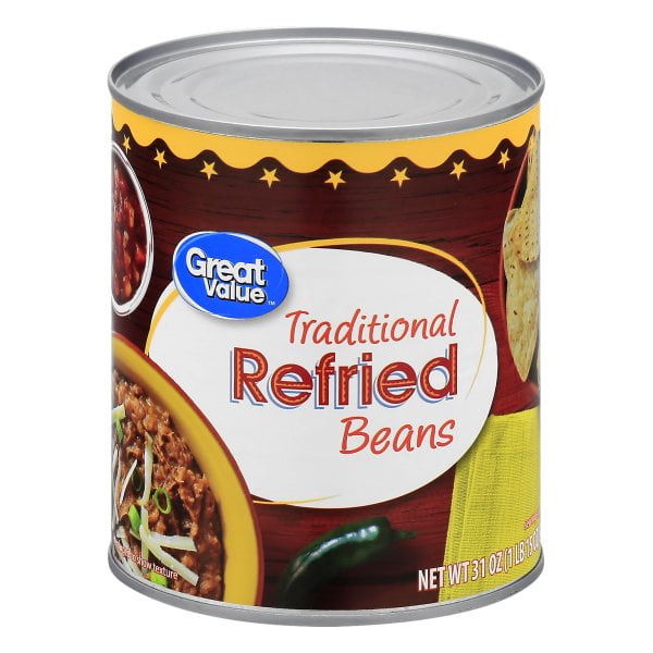 Great Value Traditional Refried Beans, 31 oz