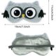 thumbnail image 2 of Máscaras para dormir 3D con silenciador, máscaras divertidas de noche para niños con dibujos divertidos, máscaras para dormir para niños adultos (19 × 11cm, gris) Afortunado Sencillez, 2 of 3