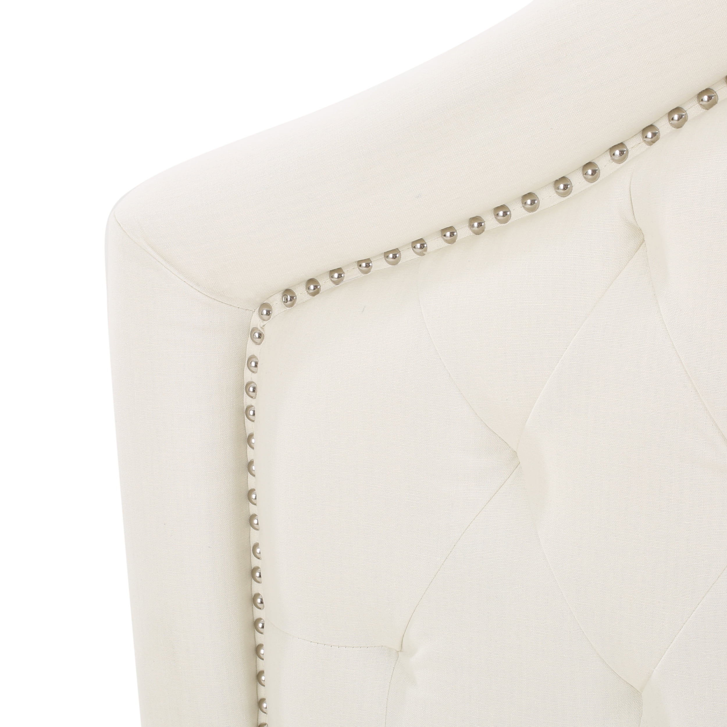 Noble House Kira Fabric Queen/Full Headboard, Ivory