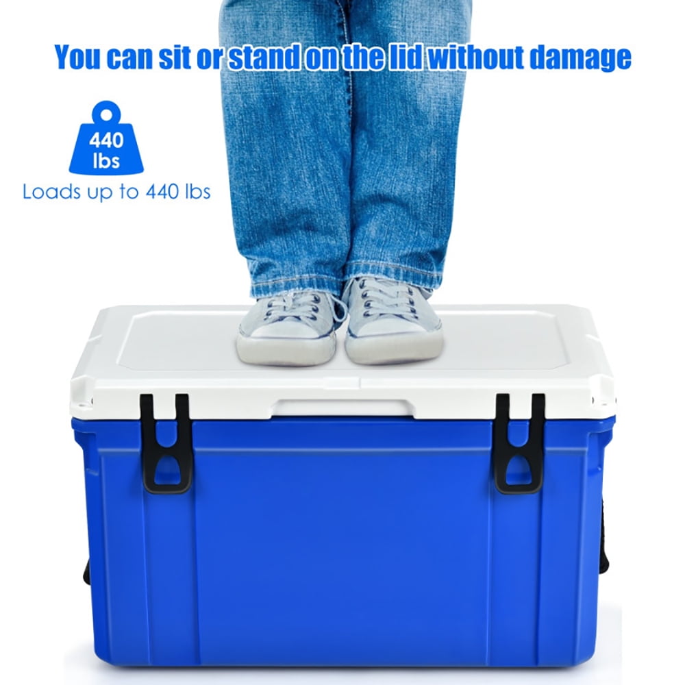 Aimee Lii 58 Quart Leak-Proof Portable Cooler Ice Box for Camping, Outdoor Picnic Camping Equipment, Blue