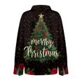 thumbnail image 3 of Women Christmas Tree Print Button Down Shirt Long Sleeve Casual Loose Fit Holiday Blouse Merry Christmas Top, 3 of 5