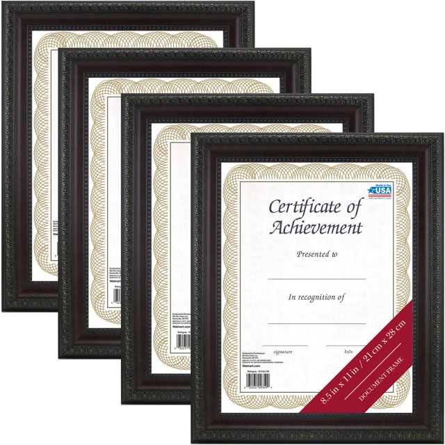 Mainstays 8.5x11 Mahogany Document Frame