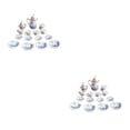thumbnail image 4 of maskred Mini House Tableware Set Miniature Kitchen Ornament Interesting 1/12 Scale Scene Layout Dinnerware Kit Models Props Blue flower 2Set, 4 of 6