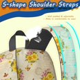 thumbnail image 5 of Sunflower and Hydrangea Cream Pattern 17" Waterproof Oxford School Backpacks for Teens, S-Shape Padded Straps, for School, Travel, Hiking, Camping, 5 of 5