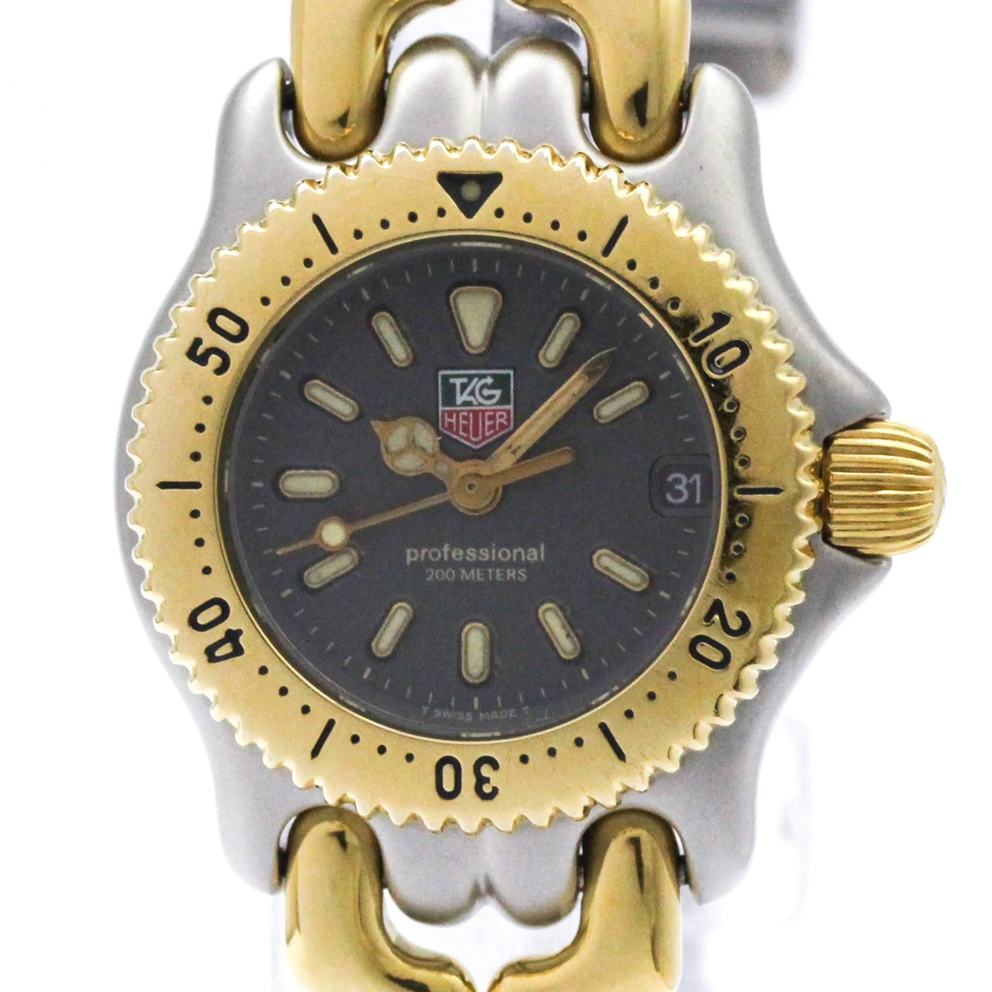 Pre-Owned TAG Heuer Sel S99.008M Stainless Steel Cream Quartz Pre-Owned TAG Heuer Sel S99.008M Stainless Steel Cream Quartz