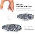 thumbnail image 5 of Round Ceramic Car Coasters 2 Pack Absorptive Clean Cork Bottom For Anti-Slip Use On Most Cars Zebra Print Style Steelblue_3, 5 of 8