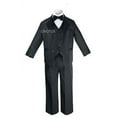 thumbnail image 6 of Baby Kid Teen Boys Formal Party 7pc Black Suits Tuxedo Color Satin Vest Tie S-20, 6 of 6