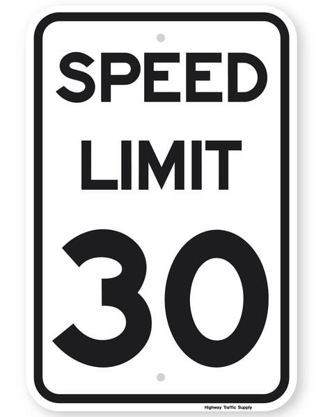 Speed Limit 35 Metal Sign for Street Road Highway Parking Lot 12"x18" mph 