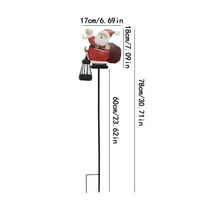 ToyKingdee Solar Christmas Lawn Light, Santa Claus Garden Stake with Metal Snowman Sign, Waterproof Outdoor Decor for Yard Pathway Patio, Festive Holiday Lighting