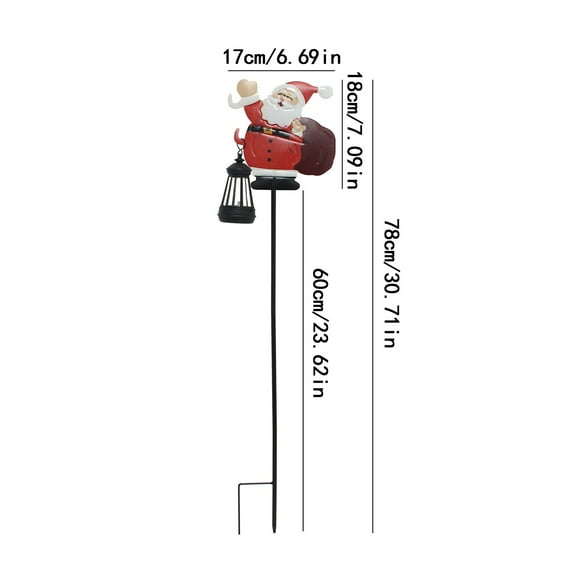 Eoozwa 1 Packs Solar Santa Claus Light Outdoor Christmas Decorative Garden Stake with Automatic Dusk to Dawn Sensor Solar Powered Waterproof Yard Decor for Holiday Festive Ambiance