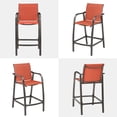thumbnail image 5 of Pellebant Set of 2 Outdoor Counter Height Bar Stools  Aluminum Patio Bar Chairs,Orange, 5 of 7
