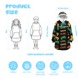 thumbnail image 3 of Game Controller Black Pattern Lamb Fleece Blanket Hoodies for Teens ,Teens Oversize Sherpa Wearable Hooded Blanket Sweatshirt with Super Pockets, 3 of 6
