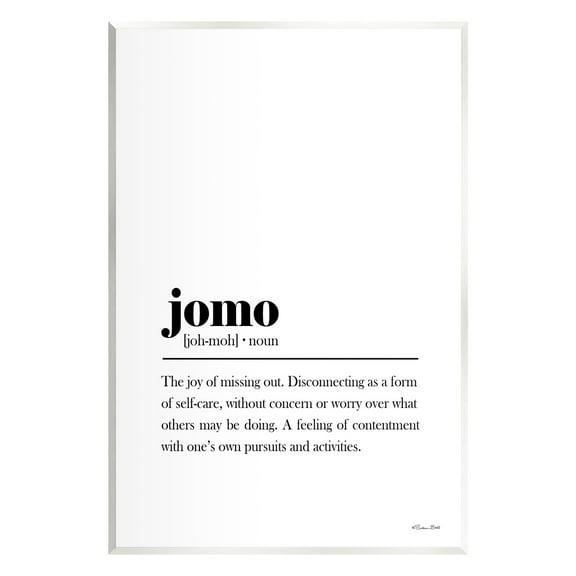 Stupell Industries Jomo Bathroom Definition Typography Painting Unframed Art Print Wall Art, 10 x 15
