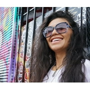 Piranha Eyewear Laguna Chunky Crystal Blue Sunglasses for Women - Oversize